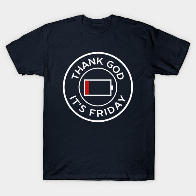 Minimal thank god it’s friday T-Shirt by happinessinatee